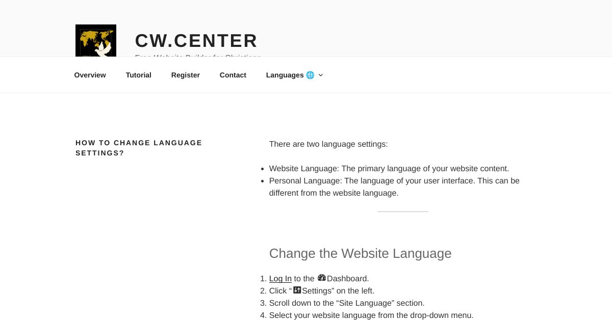 How to Change Language Settings? – CW.Center